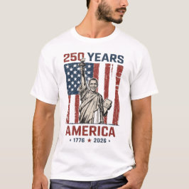 250º Estatua de la Libertad de América Camiseta Pa