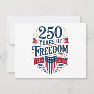 250 Años de Libertad 1776 2026 4 de Julio 250 Cump