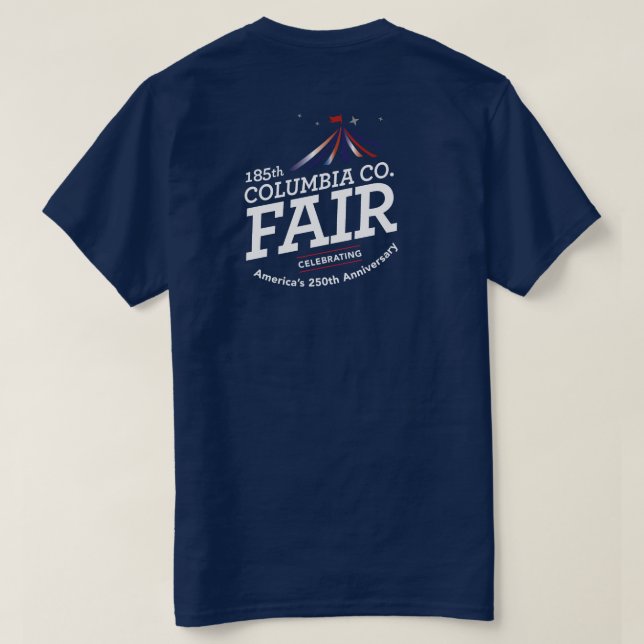 250 camiseta azul marino (Reverso del diseño)
