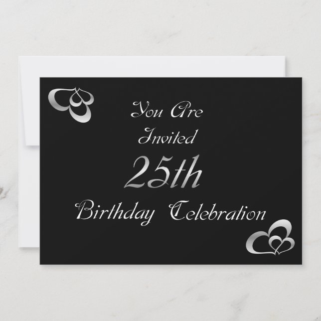 25.ª invitación a la fiesta de cumpleaños (Anverso)