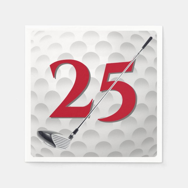 25.ª servilleta del club de golf de cumpleaños (Anverso)