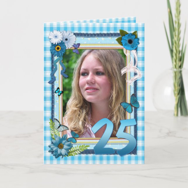 25.ª tarjeta de foto para un cumpleaños (Anverso)