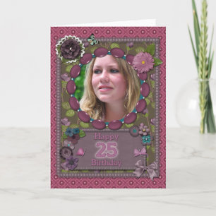 25.ª tarjeta de fotos para un cumpleaños