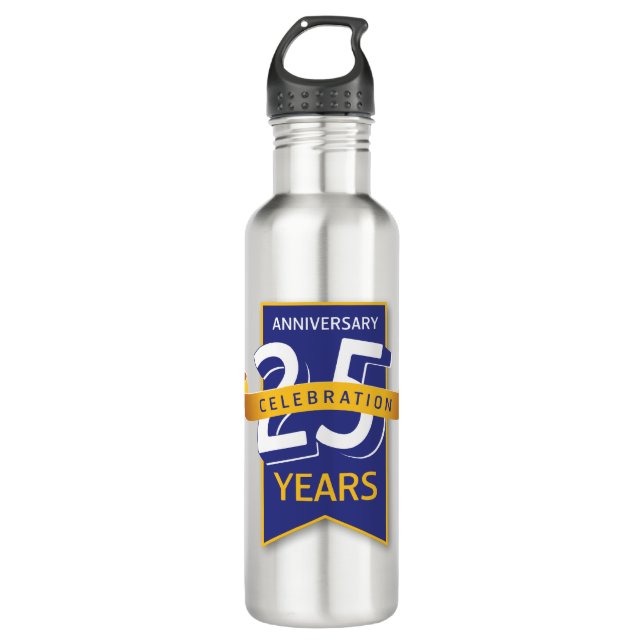 25 º aniversario botella de agua de acero inoxidab (Anverso)