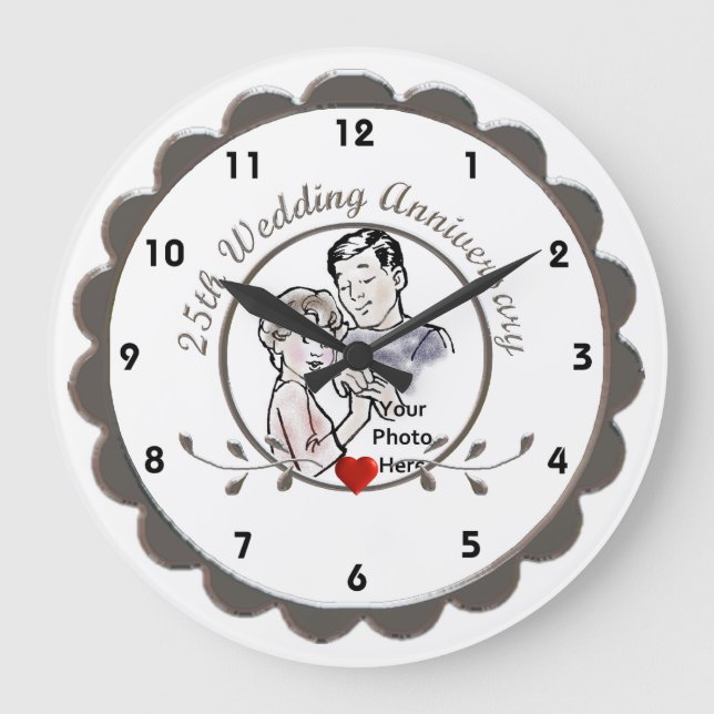 25.º Aniversario del Reloj de Pared del Boda (Anverso)