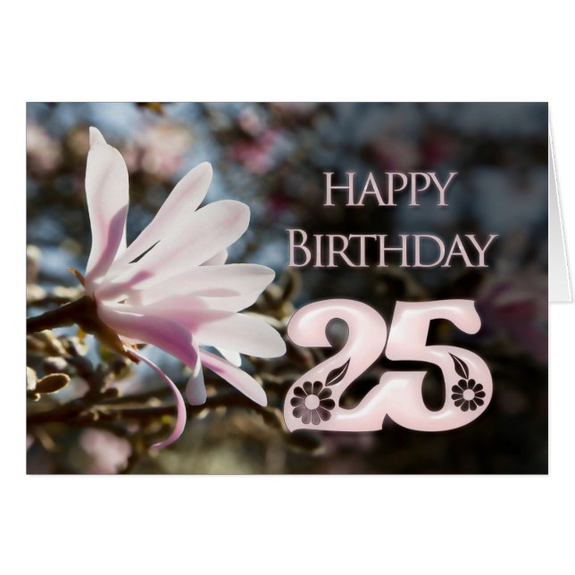 25.º cumpleaños con magnolia (Anverso (Horizontal))