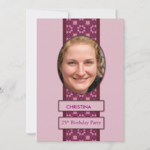 25.º nombre e imagen de la invitación a la fiesta 