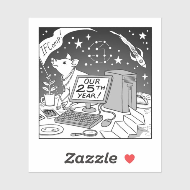 25.º Pegatina de IFComp (Hoja)