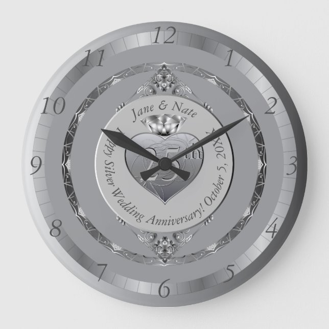 25.º reloj de pared de aniversario de plata (Anverso)