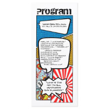 25 4x9 Programa de Boda Comic Strip Book Pop Art