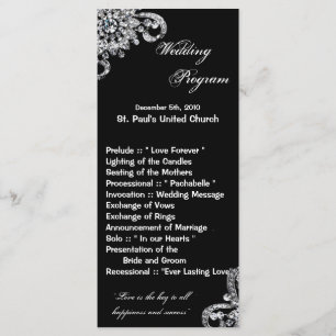 25 4x9 Programa de Boda Joyería de collar de diama