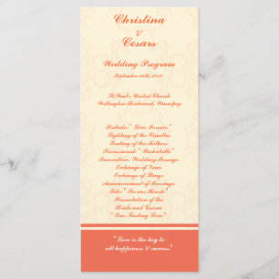 25 4x9 Programa de Boda Pinta/Peach Tramo Formal