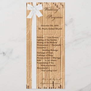 25 4x9 Programa de Boda Torneado Caja de cartón Mo