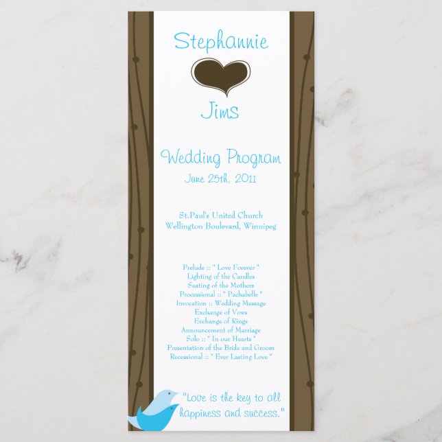 25 4x9 Programa de Bodas Amantes Amores (Anverso)
