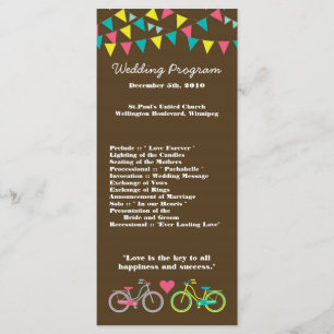25 4x9 Programa de Bodas Amor Amantes Bicicletas B