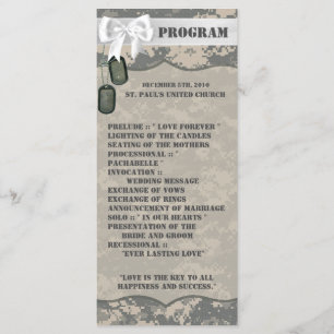 25 4x9 Programa de Bodas ARMY ACU Uniforme Camo Ca