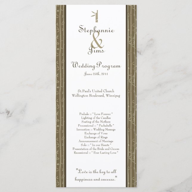 25 4x9 Programa de Bodas Bambú (Anverso)