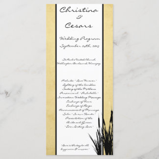 25 4x9 Programa de Bodas Cattail/Dragonfly Silhoue