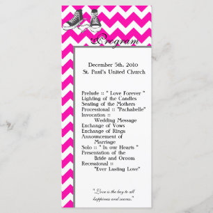 25 4x9 Programa de Bodas Chevron Stripe Zig Zag Pr