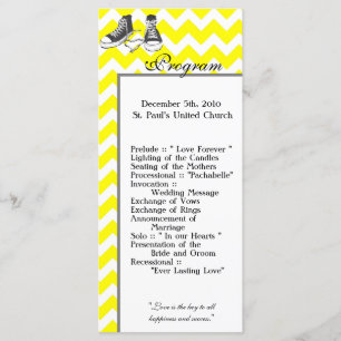 25 4x9 Programa de Bodas Chevron Stripe Zig Zag Pr