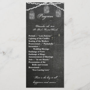 25 4x9 Programa de Bodas Mason Jar String Lights C