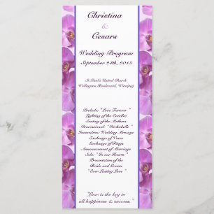 25 4x9 Programa de Bodas Orquídeas Púrpura en Esté