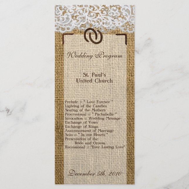 25 4x9 Programa de Bodas Zapatos de Caballo en el  (Anverso)