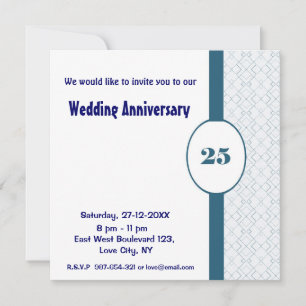 25° aniversario Boda Invitación a la fiesta