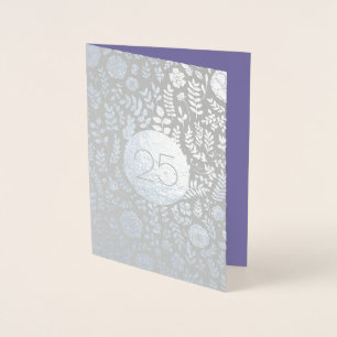 25° Aniversario de Plata Tarjetas de felicitación 