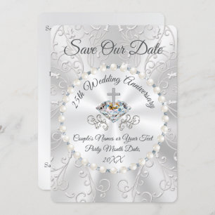 25° Aniversario del Boda SAVE las tarjetas de FECH