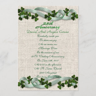 25° Aniversario Invitación Tema irlandés