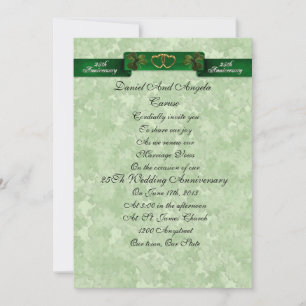 25° Aniversario renovación Invitación irlandesa