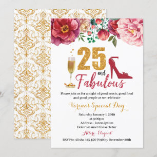 25 años y fabulosa invitación al cumpleaños de las
