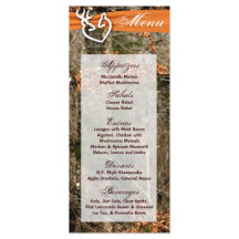 25 Cartas De Menú Cazando Pareja De Cerfs Doe Buck