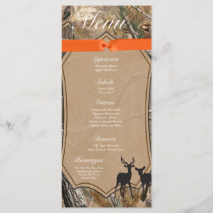 25 Cartas De Menú Hunters Camo Camoflauge Deer