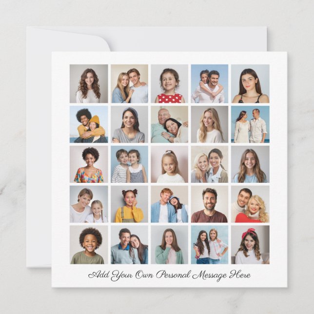 25 Collage de fotos Añadir su propia tarjeta de fe (Anverso)