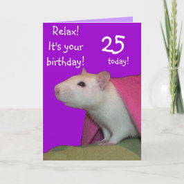25 hoy tarjeta de cumpleaños de personalizable