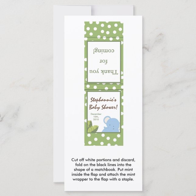 25 libros de papel mate Safari Jungle Elephant Gre (Anverso)