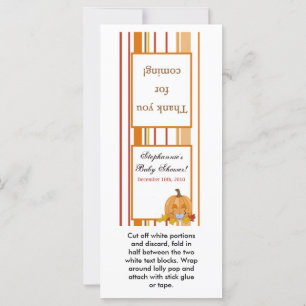 25 Lollipop Topper Otoño Caída Bebé