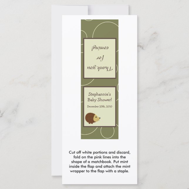 25 Mint Matchbook Forrest Animal Owl Deer Bird (Anverso)