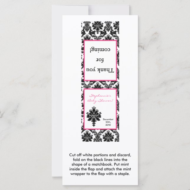 25 Mint Matchbooks Damas de color blanco rosado (Anverso)