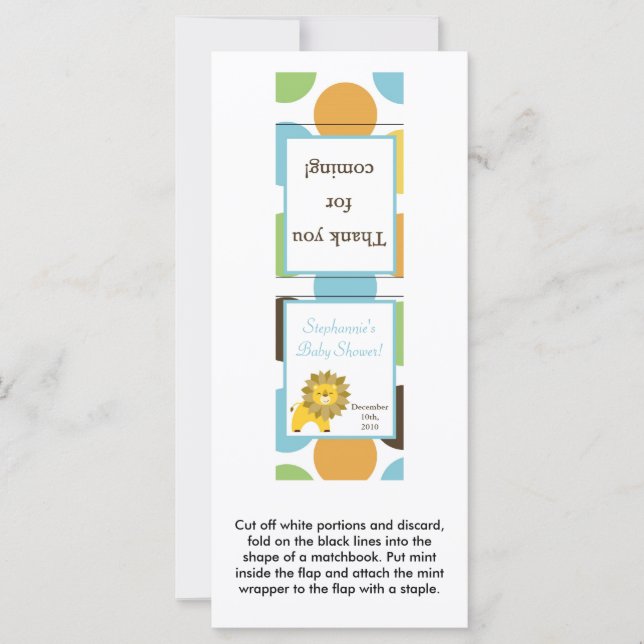 25 Mint Matchbooks Jungle King Lion Safari Zoo (Anverso)