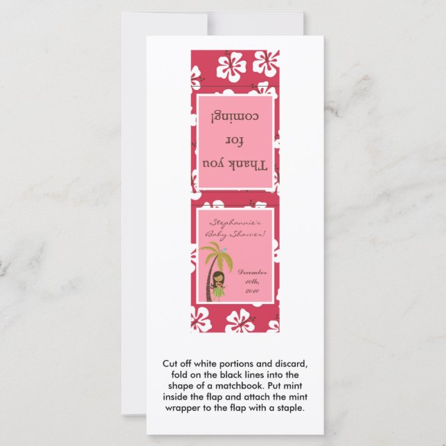 25 Mint Matchbooks Pink Hawaiian Luau Tropical (Anverso)