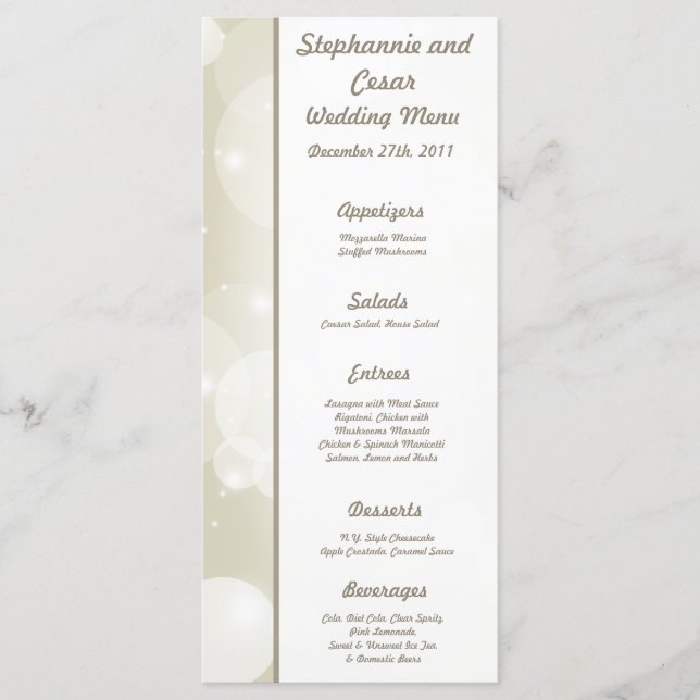 25 Navidades de tarjetas de menú Estrellas (Anverso)