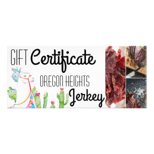 25 Pack Certificado de regalo de empresa Boho Llam
