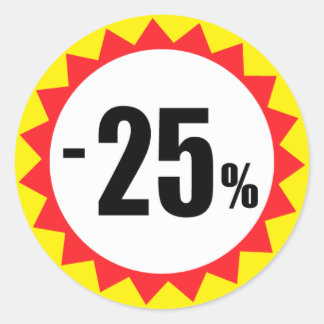 25 por ciento de descuento pegatinas de descuento