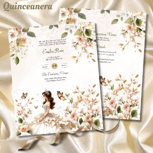 25 PRESUPUESTO Ivory Quinceanera Vestir Papel Flor