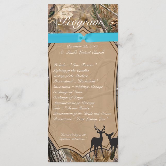 25 Programa de Bodas 4x9 Cazadores Camo Camoflauge (Anverso)