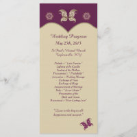 25 Programas de Boda de Mariposa de Oro Morado