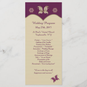 25 Programas de Boda de Mariposa de Oro Morado